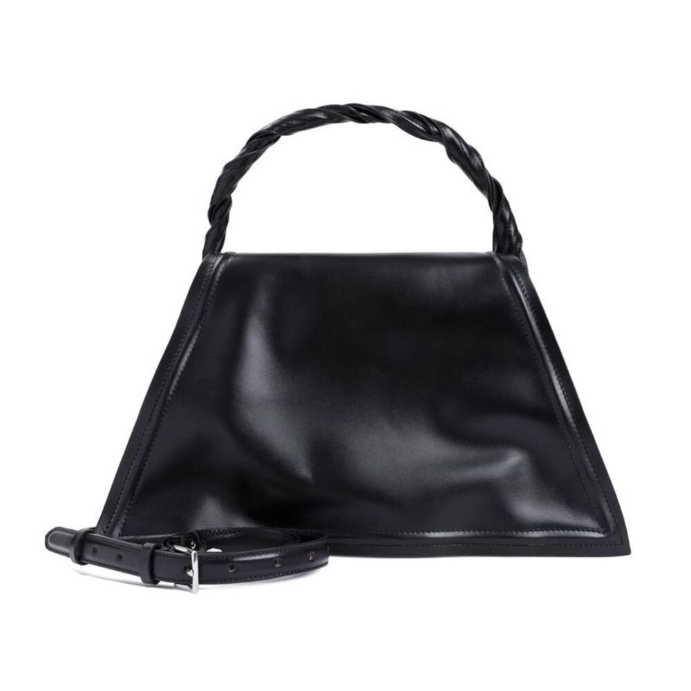 Y/PROJECT Modern Structured Leather Top Handle Bag with Shoulder Strap Women